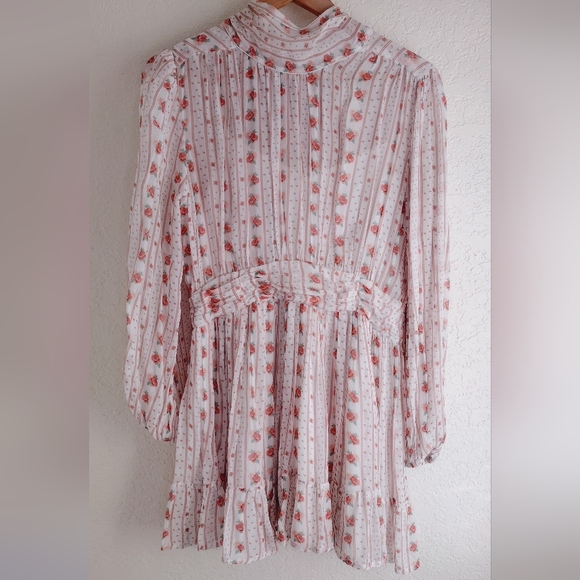 Anthropologie Let Me Be Floral High-Neck Mini Dress - Picture 5 of 11